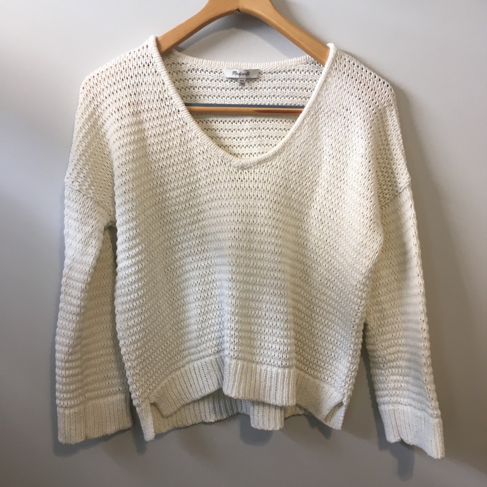 Madewell Cream White Knit Sweater | XXS